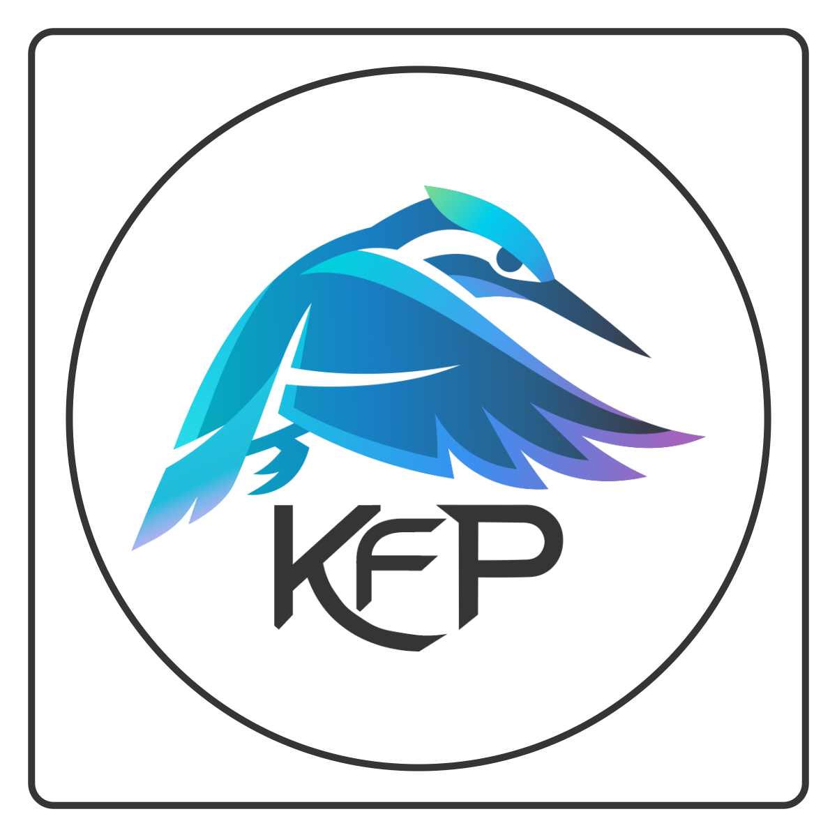 KFP sticker sheet showing a round sticker type on a square cut backer